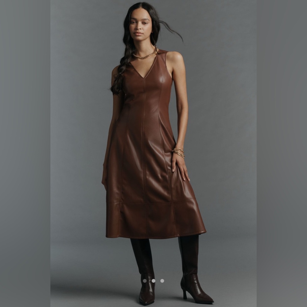 Anthropologie’s Faux Leather Dress